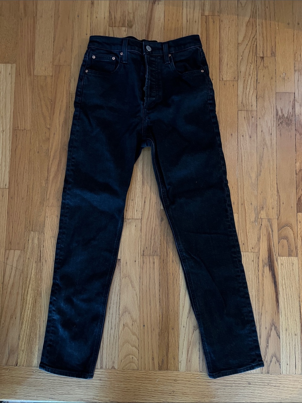 EUC Denim Forum Black Yoko High Rise Slim skinny jeans Aritzia 25
